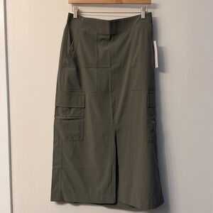 ATHLETA Brooklyn Heights High Rise Cargo Skirt Green Size 8